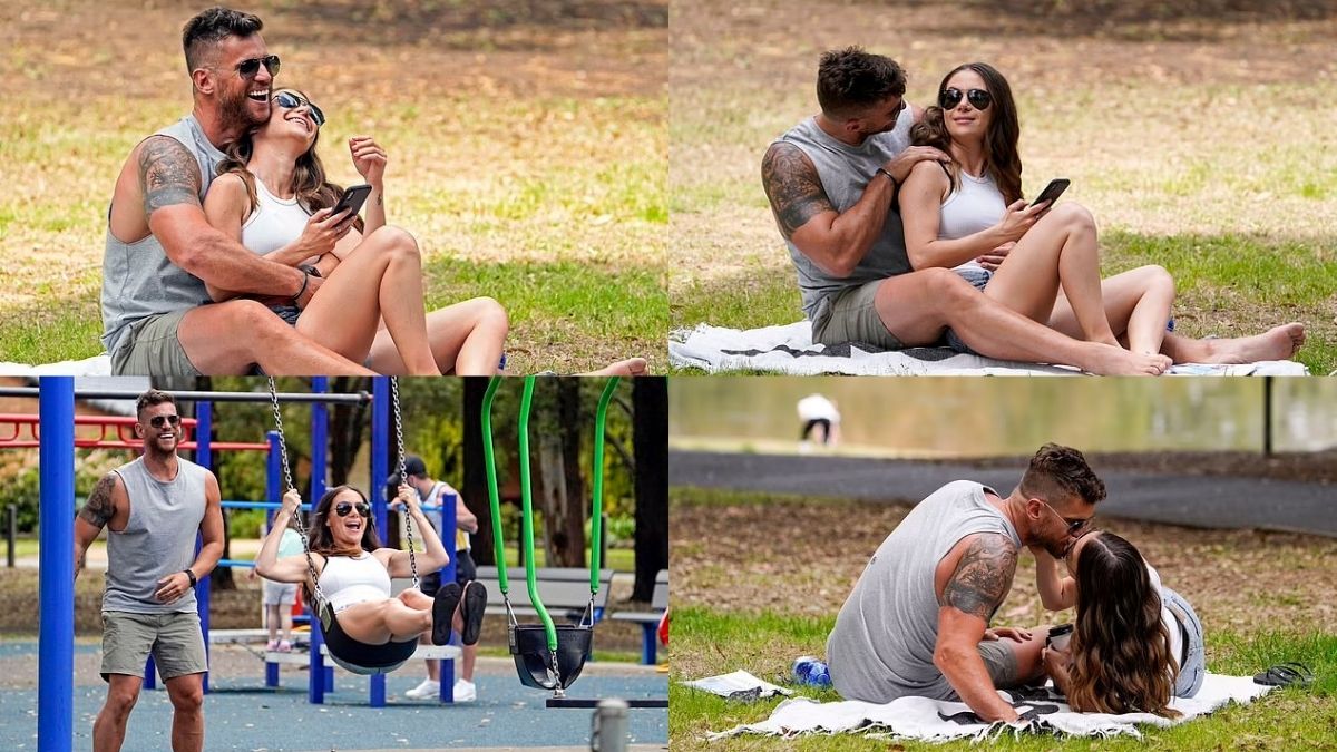 Dan Ewing And His Girlfriend Kat Risteska Ramp Up The Pda During An