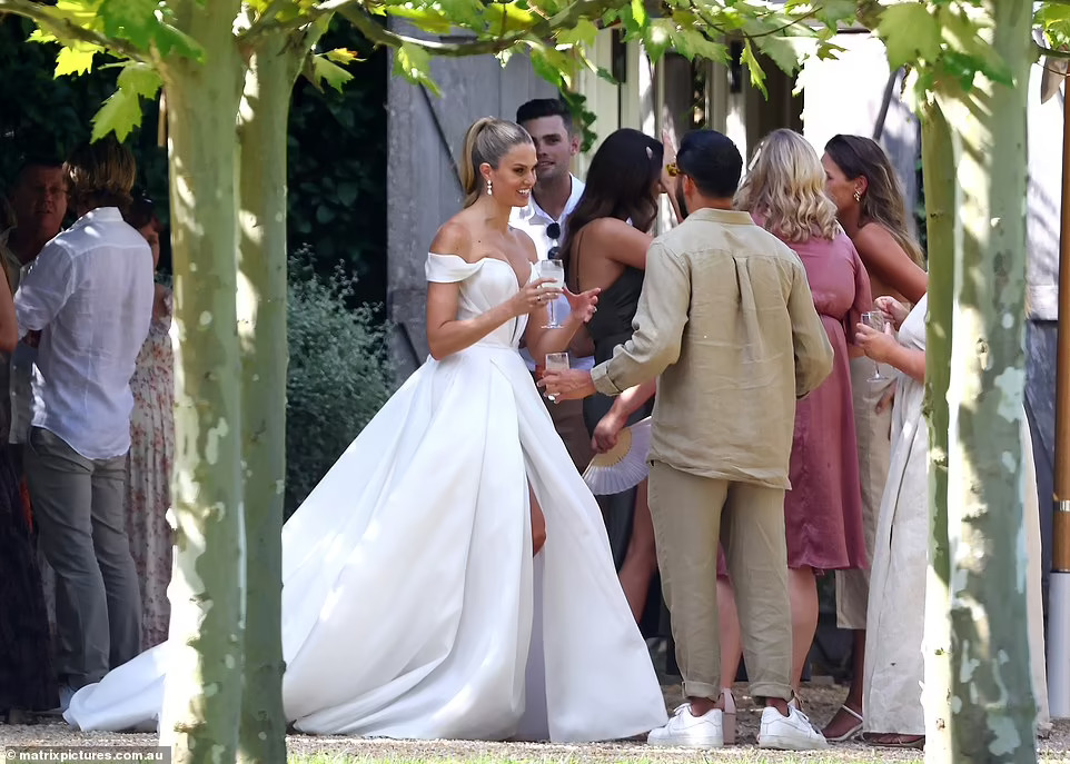 Model Natalie Roser stuns in ornate wedding gown as she marries Home ...